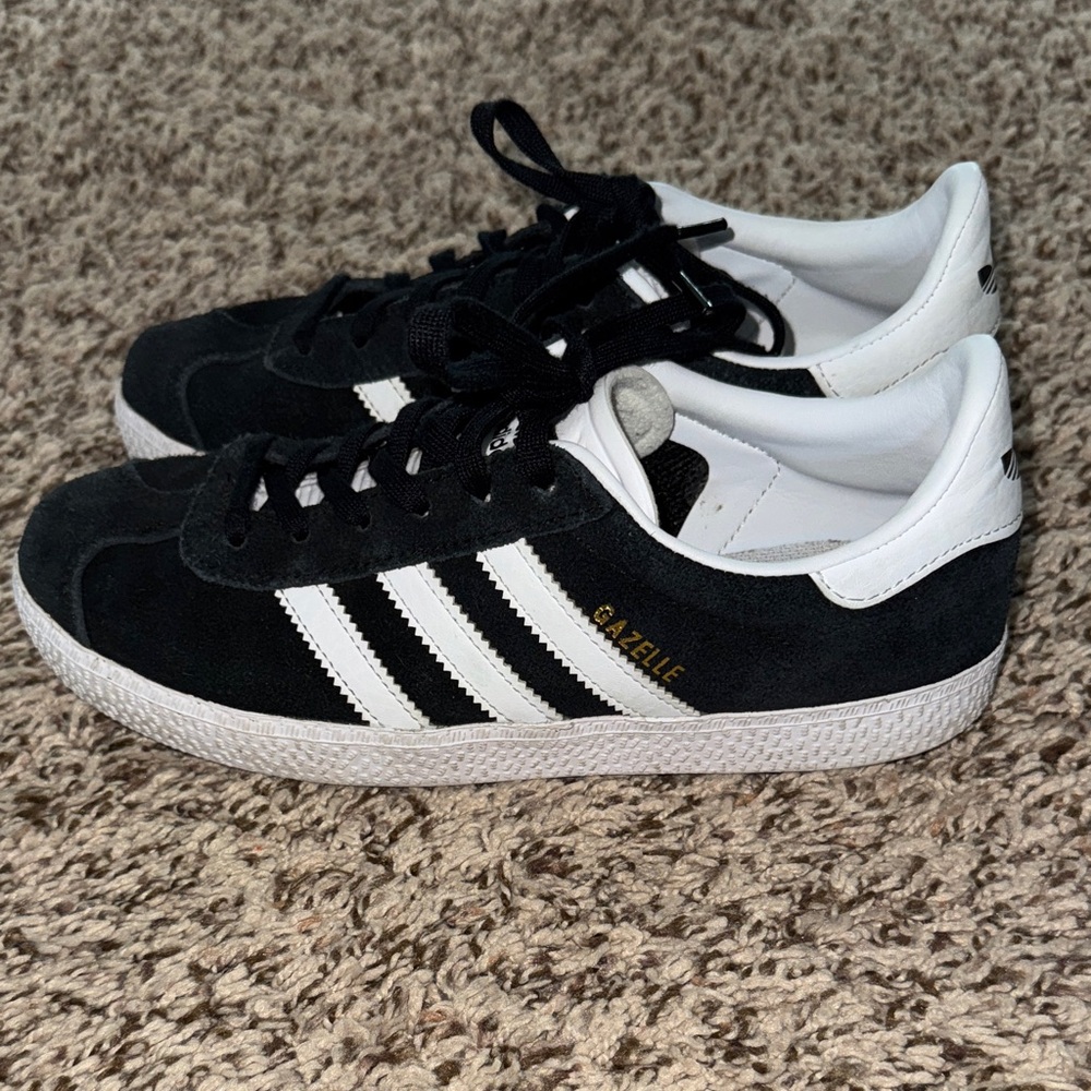 Adidas Kids Black and White Gazelle Sneakers